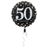 Standard Holographic Sparkling Birthday 50 Foil Balloon S55 Packaged 45 cm