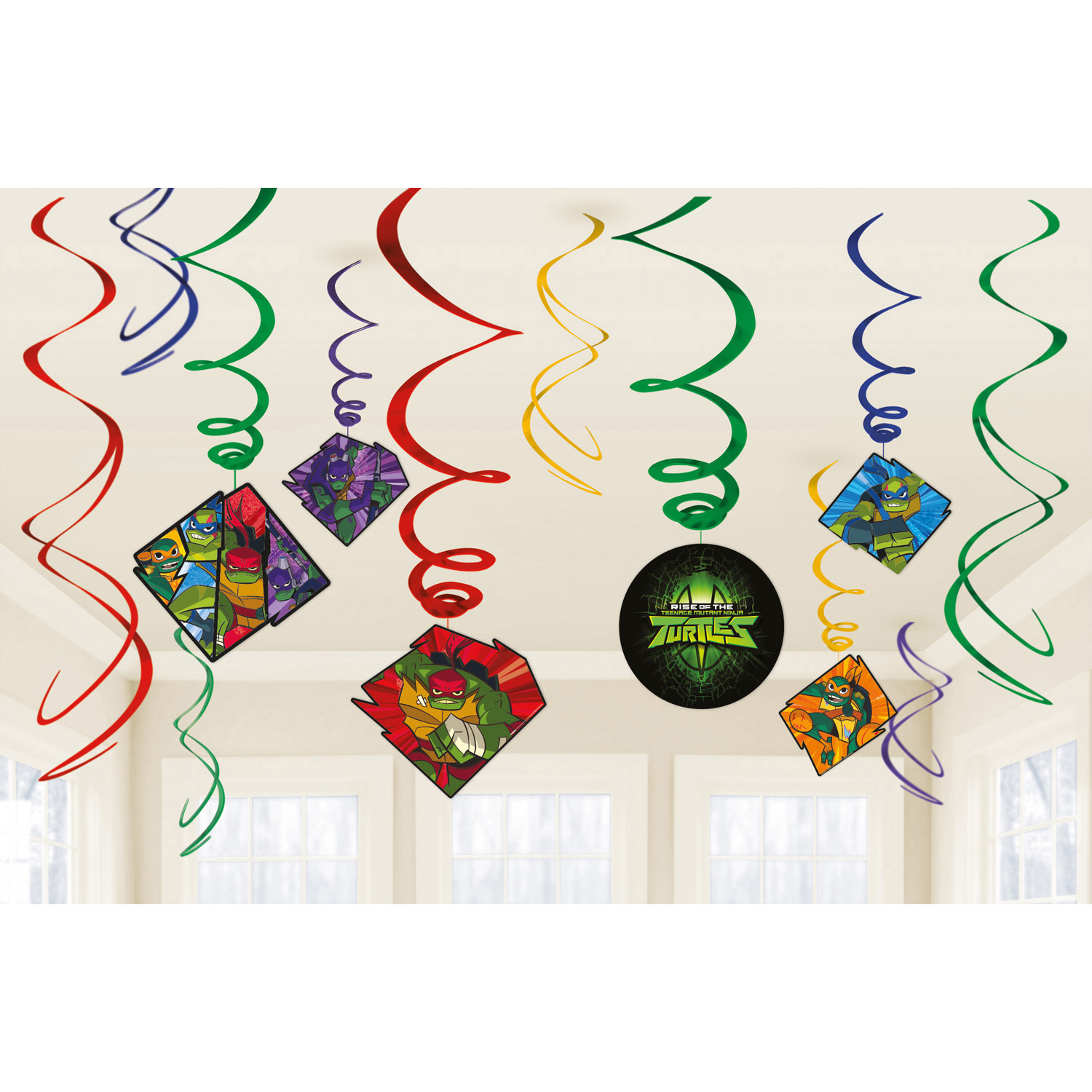 12 Swirl Decorations Rise Of The Teenage Mutant Ninja Turtle Foil
