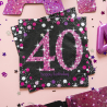 16 Napkins 40 Sparkling Celebration - Pink 33 x 33 cm
