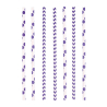 24 Drinking Straws Dots & Chevron New Purple Paper 19.7 cm