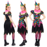 Adult Costume Funhouse Neon Clown Ladies Size S