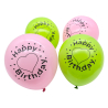 4 Latex Balloons LED Happy Birthday Heart 27.5 cm / 11"