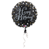 Standard Sparkling Birthday Foil Balloon Round S55 Packaged 43cm