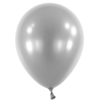 50 Latex Balloons Decorator Metallic Silver 35 cm / 14"
