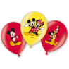 6 Latex Balloons Micky 27.5 cm / 11"