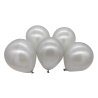 5 Latex Balloons LED Silver 27.5 cm / 11"