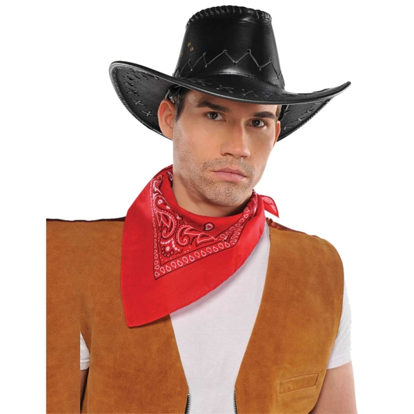 Costume Accessory Bandana Cowboy Red One Size : Amscan Europe