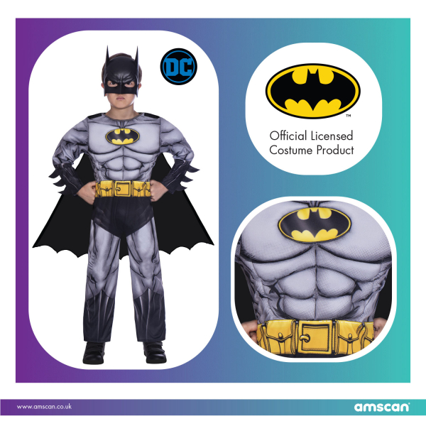 Amscan Ufficiale Batman Il Enigma Super Villain Costume per Bambini Ragazzi Dc Comic 