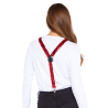 Suspender Sequin Braces - Red 2.5cm Adult One size