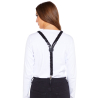 Suspender Sequin Braces - Black 2.5cm Adult One size