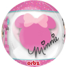 Orbz "Minnie 1st Birthday" Foil Balloon Clear, G40, packed, 38 x 40cm