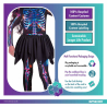 Child Costume Sustainable Skeleton Girl Age 4-6 Years
