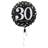 Standard Holographic Sparkling Birthday 30 Foil Balloon S55 Packaged 45 cm