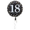 Standard Holographic Sparkling Birthday 18 Foil Balloon S55 Packaged 45 cm