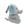 2-in-1 plush toy balloon weight elephant with blue ears, with hook, 11cm, 90g