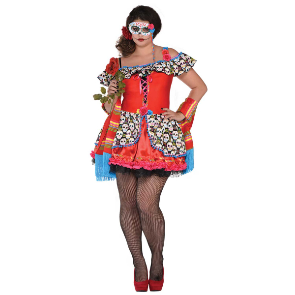 Ladies' Costume Senora Sugar Skull Size XL. 