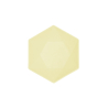 6 bowls hexagonal Vert Decor, 15,8x13,7cm, yellow