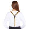 Suspender Sequin Braces - Gold 2.5cm Adult One size