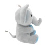 2-in-1 plush toy balloon weight elephant with blue ears, with loop, 21cm, 170g
