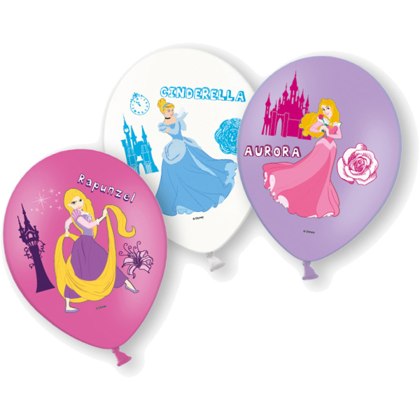 6 Latex Balloons Disney Princess 27.5 cm / 11