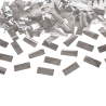 Confetti Cannon Silver Rectangular Foil 40 cm