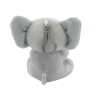 2-in-1 plush toy balloon weight elephant with blue ears, with hook, 11cm, 90g