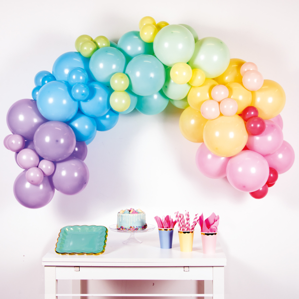 DIY Garland Pastel Rainbow 78 Balloons 4 m : Amscan Europe