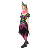 Adult Costume Funhouse Neon Clown Ladies Size M