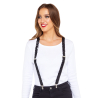 Suspender Sequin Braces - Black 2.5cm Adult One size