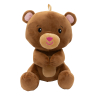 2-in-1 plush toy balloon weight brown bear with loop, 21cm, 170g