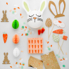 Photo Booth Kit Easter Bunny Paper / Wood 10 Pieces 28.5 x 14.7 cm