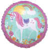 Standard Holographic Magical Unicorn Foil Balloon S55 Packaged 43 cm