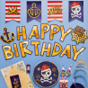 Decoration Kit (1 Flag Banner and 3 Honeycombs) Pirates Map