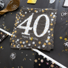 16 Napkins 40 Sparkling Celebration - Silver & Gold 33 x 33 cm