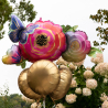 SuperShape Satin Infused Flowers & Butterfly Foil Balloon P35 packaged 93cm x 48cm