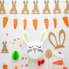 Photo Booth Kit Easter Bunny Paper / Wood 10 Pieces 28.5 x 14.7 cm