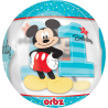 Orbz "Mickey 1st Birthday" Foil Balloon Clear, G40, packed, 38 x 40cm