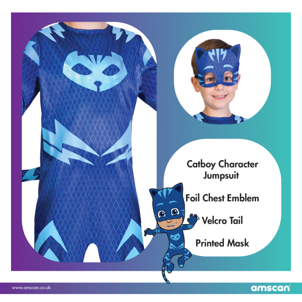 Déguisement Costume enfant PJ Masks Good Catboy taille 2-3 ans - PJMASQUES